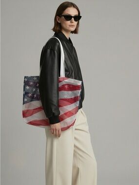 Old Navy Sequin American Flag Tote - Red, White & Blue